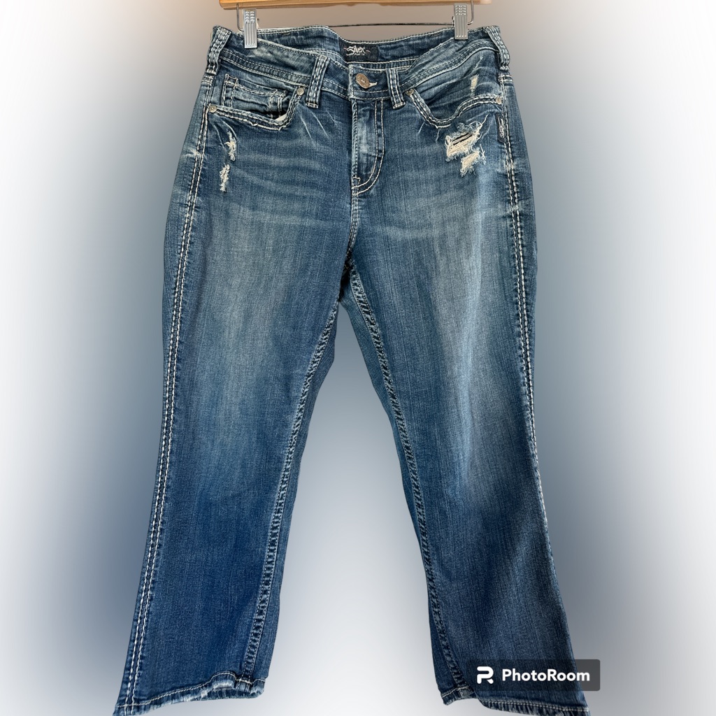 Silver Suki Capri